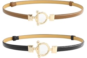 ALGASAN 2 Cintura Donna, Leggera E Confortevole Cintura Donna Elegante, Cintura Donna Regolabile Con Passante In Pelle, Adatta Ad Essere Indossata Con Abiti, Pantaloni, Jeans