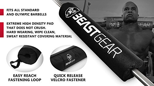 Langhantel-Nackenpolster von Beast Gear – Hantel-Polster Schützt Nacken, Rücken & Hüfte bei Kniebeugen, Hip Thrusts & mehr. Hochwertiger Nackenschutz, Nackenschoner für Olympia- & Standard-Langhanteln - 2