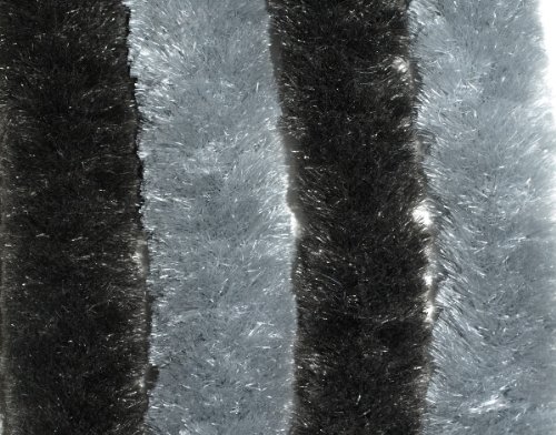 Arisol S.N.C. 679238 Flauschvorhang 90 x 200 cm, silber / anthrazit