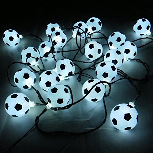 Party-Lichterkette 5 m mit 20x LED-Fußball für innen außen von Gartenpirat® - 2