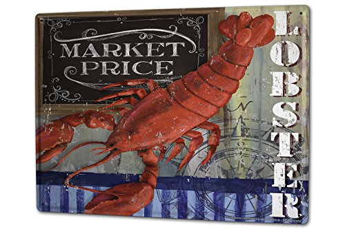 Preisvergleich Produktbild Blechschild XXL Retro Lobster