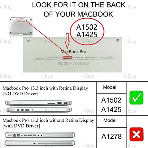 i-Buy Matte Gummierte Harte Schutzh  lle H  lle f  r Apple Macbook Pro Retina 13   13 3 Zoll    Schutzfolie   Silikon Tastaturschutz   Anti-Staub-Stec
