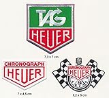 TAG HEUER Aufnäher Aufbügler Patch 3 Stück Motorsport Rennsport Racing Team TURBOVERSAND