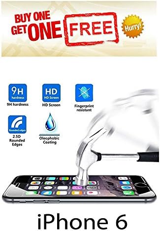 Gadget Zone UK 100% Genuine Tempered Glass Screen Protector Protection For Apple iPhone 6S &amp; 6.SPECIAL OFFER BUY 1 GET 1 FREE TEMPERED GLASS SCREEN PROTECTOR PROTECTION FOR APPLE iPHONE 6 6S 4.7". Premium Tempered Glass Protect Apple Iphone 6 &amp; 6S (4.7 Inch) 9H Hardness, Super Thin 0.3mm, High Definition, Easy Bubble-Free Application.