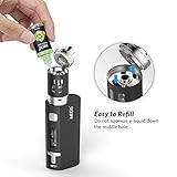IMECIG® Q5 E Zigarette Starterset 80W Box Mod Set , Vape Starter Kit + Akkuträger + Top Refill Vaporizer + Temperaturmodus, 0.5 ohm Sub Ohm Elektrische Zigarette, mit, Nikotinfrei, Schwarz , (Eine 18650 Batterie im Lieferumfang) -