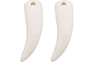 Julie Wang 90 pièces résine Halloween loup dents pendentifs à breloque pour bijoux collier boucle d'oreille Bracelet faisant la décoration de la maison artisanat bricolage