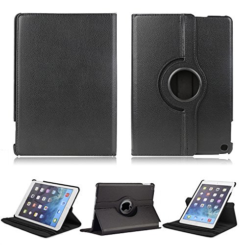 COOSA iPad 9.7 case 2017 neue 360 °drehende rundum Schutzhülle für iPad mit Schlaffunktion / Automatische Wecker ipad 9.7 schutzhülle 2017 neuest hülle (Schwarz)