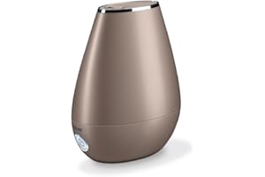 Beurer LB 37 Umidificatore a Ultrasuoni, Silenzioso con Modalità Notturna, Funzione Aroma, Serbatoio 2L Rimovibile, Per Ambienti Fino a 20 m², Spegnimento Automatico, Basso Consumo 20W - Colore Toffee