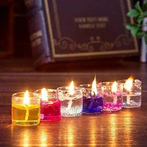 SNOWBIRD Multicolour Mini Gel Candle Combo for Decoration - Set of 12