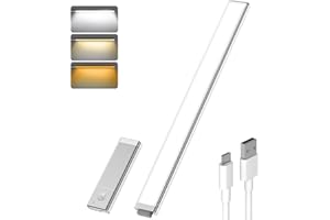 Accwork Under Cabinet Kitchen Light 54cm, 3000mAh Motion Sensor Lights Indoor with 146 LEDs, Magnetic Cupboard Light Bar with 3 Color Temperature for Wardrobe, Closet, Stairs & Hallway