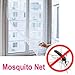 Produktbild LOVEQIZI Fliegenmotte Insekten-Moskitonetz Fliegengitter-Fensternetz mit Klebeband - weiß/herausnehmbar und waschbar, mit Selbstklebendem Klebeband auf der Rückseite 5-TLG