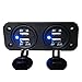 Produktbild Linchview Zigarettenanzünder 2x 3.1A blau LED mit Einbau USB Ladegerät Wasserdicht Adapter geeignet für Motorräder, Wohnmobile RV, yacht für Telefon, Tablet, Navi, GPS, Walkie-Talkie-Gerät (B)