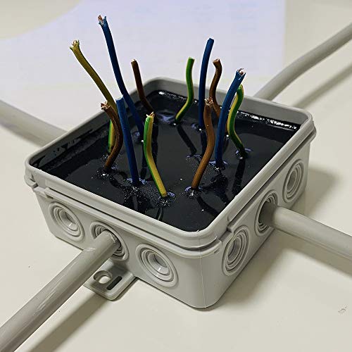 Preisvergleich Produktbild Elektrovergussmasse Schwarz - Kabelvergussmasse, Elektronik, Gießharz, Elektroverguss, Abzweigkasten, Epoxidharz, Epoxy (625g)