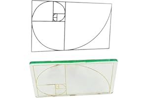 Ahuuen Golden Ratio Viewfinder | F-ibonacci Composition View Finder | Acrylic Proportional Divider | Golden Section Viewer | I-deal For Photographers & Artists | Compose Shot Perfectly