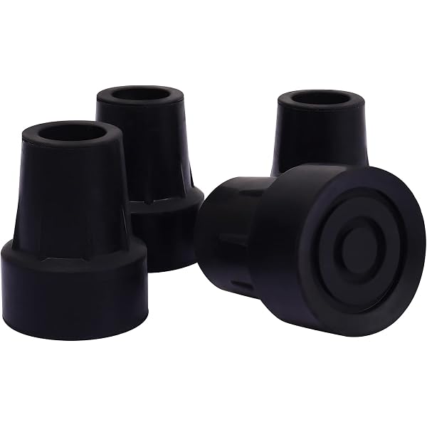 thumbnail image 2 of Essential Medical Quad Cane Tips – 1/2 Inch, Skid-Resistant Rubber – Pack Of 4 (T50012BL) 2 of 6