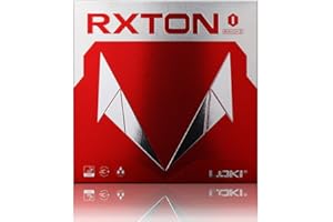 AFLICT Loki RXTON 1 Table Tennis Rubber Sheet, 2.1mm Professional ITTF Approved Sticky Ping Pong Racket Rubber Red Black, Hard Cake Sponge for Quick Attack Offensive