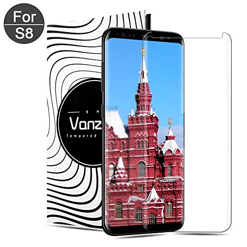 [Lot de 1] Verre Trempé Galaxy S8, Vanzon Film Protection en Verre Trempé écran Protecteur Vitre Pour Samsung Galaxy S8 Anti Rayures 
