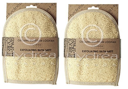 Hydrea Egyptian Loofah Exfoliating Wash Mitt Twin Pack