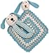 Pebble organic cotton sleepy bunny doudou - duck egg blue (comfort blanket toy)