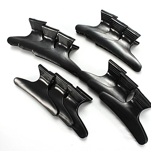 KINGSO 12 Black Hairdressing hairdressers Butterfly Hair Claw Salon Section Clip Clasps Clamps Barrettes