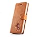 Produktbild SURAZO Vintage Orange Pferd - Premium Vintage Ledertasche Schutzhülle Wallet Case aus Echtesleder EchtemLeder Farbe Orange für LG G4 (5,50 Zoll)