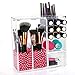 Produktbild HBF Pinsel Aufbewahrung mit Lippenstift Organizer Spitzenqualität und Multifunktioal transparentes Acryl Make up Bürsten Halter für Kosmetik Schminktisch Badezimmer , Lippenstifthalter aus 5mm Acrylglas für Damen (Re)