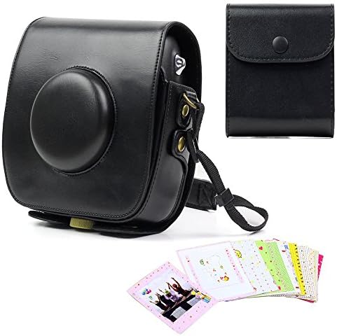 Fcheki 3 in 1 Camera Accessory Bundles Set for Fujifilm Instax Square SQ10 Hybrid Instant Camera (Camera Case/Photo Case/Film Stickers)Black