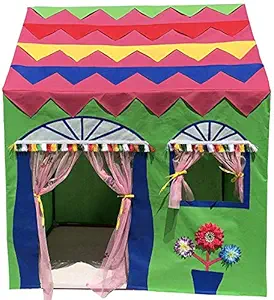 Homecute Hut Type Kids Jumbo Size Toys Play Tent House for Boys and Girls Green-Pink