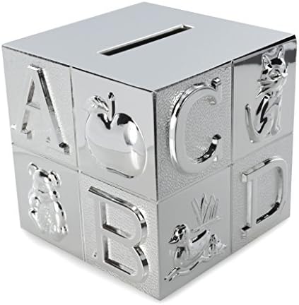 Heavyweight Silver Plated ABC Money Box