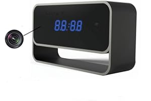 LAING-H WiFi 4K ukryta kamera szpiegowska - HD 1080P Mini DV budzik, bezprzewodowy rejestrator wideo, 140 szerokokątny, noktowizor, czujnik wykrywania ruchu, dom, biuro, (S-61)