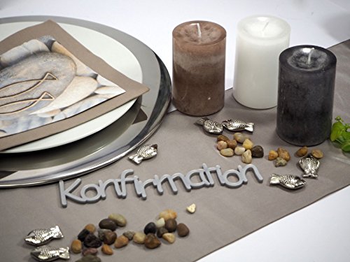 Konfirmation silber Schriftzug Tischdeko Acryl Schrift Buchstaben Deko Basteln - 5