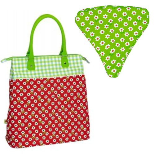 Preisvergleich Produktbild Spiegelburg Blütezeit 2er Set 11343 Fahrradtasche + 10860 Sattelschutz Grün