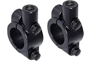 Feiteplus 7/8" M10 Motorcycle Rearview Mirror Mount Holders Bracket Clamp For Motorbike Handlebar Moped Dirt Pit Bike ATV Quad 4 Wheeler