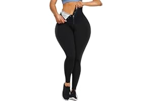 Bingrong Sauna Sweat Pants for Women High Waist Trainer Compression Slimming Weights Gym Sports Leggings Workout Tummy Control Body Shaper Sauna Suit