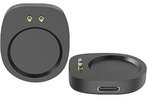Yaekea 2-pack typ C laddningsdocka kompatibel med Amazfit T-Rex 3/T-Rex 3 Pro/Balance/Balance 2/Helio Strap/Active Max ersätt