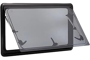 NIKSHI Caravan Seitenfenster, Wohnwagen Fenster, Push Fenster mit Fliegengitter, Ausstellfenster für RV Wohnwagen Fahrzeugen, Wohnwagen, Wohnmobile, Camper,900×450mm