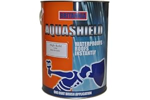 Britannia Aquashield High Build Waterproof Roof Repair Coat 5kg | Cold Applied Liquid Membrane (Black)