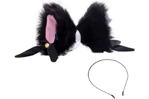 Dodheah Orecchie da Gatto Orecchie da Volpe Mollette per Capelli Peluche Orecchie da Gatto Donna Ragazza Orecchie da Gatto Cosplay