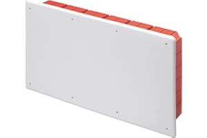 GEWISS DI FAZIO SRL Gewiss Cassetta Scatola di derivazione e connessione per pareti in muratura con guida DIN Dimensioni 516x294x90 Coperchio Bianco RAL9016 GW48011