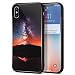 Produktbild iPhone X Hülle, YOEDGE Ultra Dünn Slim Military Hybrid Schutzhülle [TPU Silikon 360 Bumper] mit Muster Motiv Handyhülle Kratzfeste Rückschale Hardcase Backcover für Apple iPhone X (Berg Fuji)