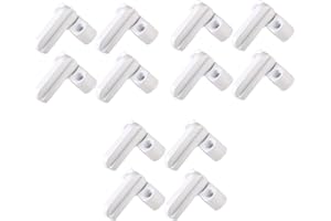 DS-IDOLS 4pcs/8pcs/12pcs Sash Blocker Window Jammer - White Zinc Cast Alloy - Extra Security Locks for UPVC/PVC Door/Window Restrictor Lock (12)