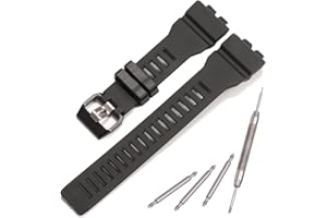 MCXGL Zapasowy pasek kompatybilny z Casio G-Squad GBD-800 GBD800UC GBA-800 czarny pasek do zegarka, opaska na nadgarstek z żywicy