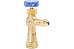Outil de réfrigération Soupape de sécurité liquide R22 Soupape de charge de climatisation Pièces de rechange Réfrigérant 1/4 "SAE mâle à 1/4" SAE femelle Adaptateur de sécurité Outils de réparation
