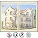 Produktbild LISIANG Fliegengitter Fenster Kleben, Verschiedenen GrößEn Insektenschutzgitter Magnet Ohne Bohren Und Schrauben Befestigungsband Einfache Montage Für Balkontür,Beige,75x140cm(30x55in)