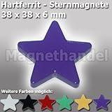 Farbe lila 10 Stern Magnete - Pinnwandmagnete Sterne Ferrit - lila