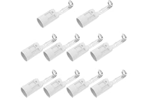 UKCOCO Lot de 10 supports de lampe de tuyau de bougie Prise de lumière à vis E14 Couvercle du socle de l'ampoule Base de lustre Plafond Lampe murale Cuivre