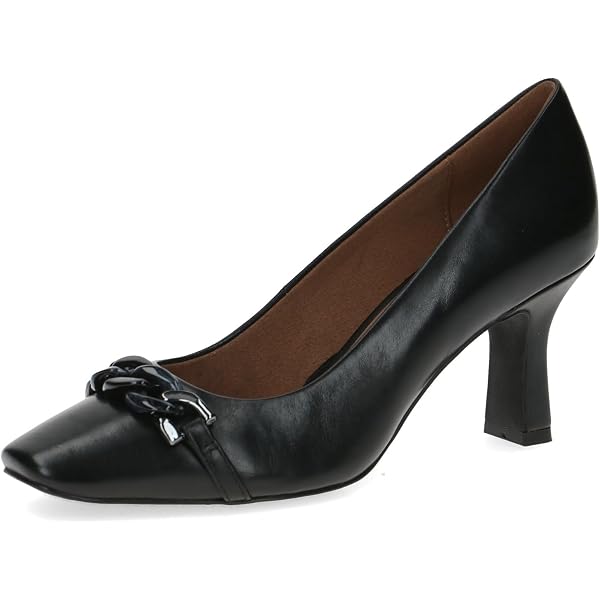 CAPRICE – Escarpins Femme à Talons – Largeur G, Semelle Memotion, Cuir De Qualité – Élégance Et Confort