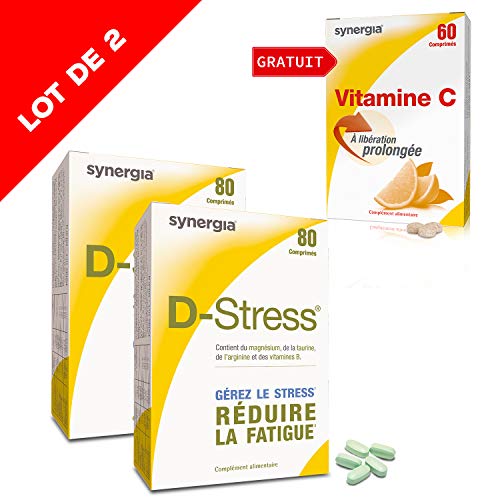 D-Stress ? Magnesio, taurina, arginina y vitaminas B altamente asimilados ? Origen Francia ? Set de 2