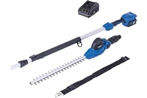 Scheppach Akku-Teleskop-Heckenschere C-PHS410-X | Schnittlänge 410 mm | max. Aststärke 16 mm | Gesamtreichweite 2,6 m | 20-Volt-IXES-Serie | mit 4Ah Akku und Ladegerät