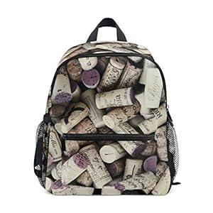 Mini Kids Backpack Daypack Wine Bottle Corks Pre-School Kindergarten Toddler Bag for Travel Girls Boys